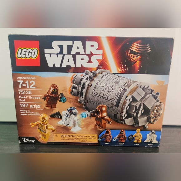 LEGO STAR WARS SET 75136 DROID ESCAPE POD JAWA C-3PO R2-D2 NIB RETIRED SEALED - Picture 1 of 5